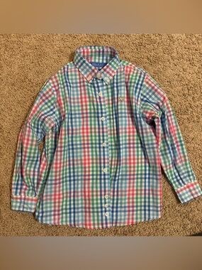 J. Bailey Roscoe shirt Boys' Multi-Color Gingham Button-Down Shirt size 5